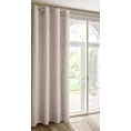 Zasłona beżowa zdobiona moherową nicią z tkaniny szyfonowej 135x250 cm przelotka SELMA Eva Mingę Eurofirany