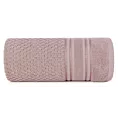 Ręcznik do rąk 30x50 cm bawełniany kolor pudrowy zdobiony subtelnymi paseczkami 500 g/m2 DAVOS Eurofirany