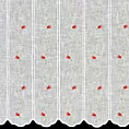 Tkanina firanowa zazdrostka zdobiona haftem drobnych kwiatuszków Eurofirany