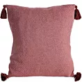 Poszewka na poduszkę 45x45 cm gładka z ozdobnymi chwostami na rogach różowa POLY Eurofirany