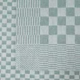 Komplet ściereczek kuchennych 2szt 50x70 cm bawełniany kolor zielony zdobionych motywem szachownicy 200 g/m2 MAURO Eurofirany