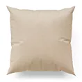 Poszewka szyta beżowa z miękkiej półmatowej tkaniny welwetowej