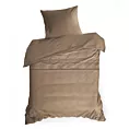 Pościel 140x200 cm z makosatyny bawełnianej kolor jasnobrązowy Eva Minge Eurofirany