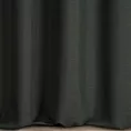 Zasłona szyta na flexach IVANA grafitowa z tkaniny o naturalnym charakterze z lnianym splotem