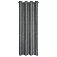 Zasłona stalowo, srebrzysta zdobiona nadrukiem geometrycznym 140x250 cm przelotka SEMI Eurofirany