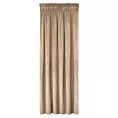Zasłona ciemnobeżowa z matowego welwetu 140x270 cm taśma MELANIE Eurofirany