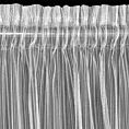 Firana biała z tkaniny w prążki przeplatane błyszczącą nicią 140x270 cm taśma NOELIA Eurofirany