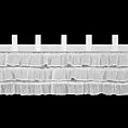 Zazdrostka biała z etaminy zdobiona falbankami 150x45 cm szelki LILIA Eurofirany