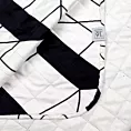Narzuta naturalno, czarna 200x220 cm z nadrukiem geometrycznym pikowana techniką hot press GEO 1 DESIGN 91 Eurofirany