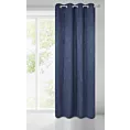 Zasłona granatowa zaciemniająca z efektem melanżu 140x250 cm przelotka ROSSIE Eurofirany