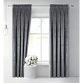 Zasłona grafitowa z miękkiego welwetu 140x250 cm taśma SUZANA Eurofirany