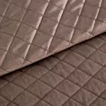 Narzuta welwetowa brązowa 220x240 cm pikowana metodą hot press w geometryczny wzór LUIZ 5 DESIGN 91 Eurofirany