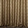 Zasłona szyta na taśmie fala czarno złota z tkaniny, z geometrycznym wzorem, z dodatkiem połyskującej nici