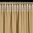 Zasłona ciemnobeżowa z tkaniny welwetowej, troczek w zestwie 140x300 cm taśma ANTARA Eurofirany