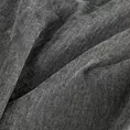 Zasłona szyta na przelotkach grafitowa z tkaniny o szenilowej strukturze