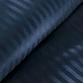 Pościel 220x200 cm satyna bawełniana kolor granatowy w drobne prążki VERA Eurofirany
