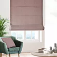 Roleta rzymska wrzosowa miękka, szenilowa tkanina o wyraźnym splocie i delikatnym połysku