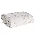 Narzuta welwetowa kremowo, jasnoszara 200x220 cm zdobiona nadrukiem kwiatu jabłoni BLINK 5 EUROFIRANY PREMIUM
