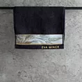 Ręcznik do rąk 30x50 cm bawełniany kolor czarny z designerską bordiurą 500 g/m2 EVA 17 Eva Minge Eurofirany