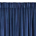 Zasłona granatowa zdobiona falbanami i lśniącymi akcentami z welwetu 140x250 cm taśma CARLI Eurofirany