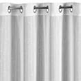 Firana biała w pionowe pasy z tkaniny przeplatanej srebrną nicią 290x250 cm przelotka EMMA Eurofirany