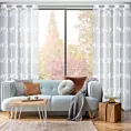 Zasłona biała zdobiona fantazyjnym wzorem 140x250 cm przelotka SOTERA Eva Minge Eurofirany