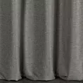 Zasłona szyta na przelotkach stalowa o naturalnym charakterze, z widocznym, ozdobnym splotem