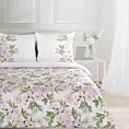 Pościel 220x200 cm bawełniana kolor biały, różowy z wzorem kwiatowym NIKA 44 Eurofirany