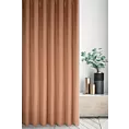 Zasłona szyta na taśmie 5 cm miedziana z tkaniny strukturalnej z delikatnym połyskiem