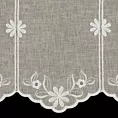 Tkanina firanowa zazdrostka zdobiona haftem kwiatów Eurofirany
