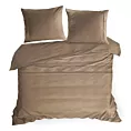 Pościel 160x200 cm z makosatyny bawełnianej kolor jasnobrązowy Eva Minge Eurofirany