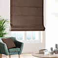 Roleta rzymska DORA - HIT ciemnobrązowa z miękkiej tkaniny o welurowej strukturze