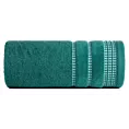 Ręcznik do rąk 30x50 cm bawełniany kolor turkusowy z delikatną ozdobną bordiurą 500 g/m2 AMANDA Eurofirany