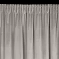 Zasłona popielata z tkaniny welwetowej, troczek w zestwie 140x300 cm taśma + troczek ANTARA Eurofirany