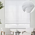 Roleta rzymska RENEE biała z półprzezroczystej połyskującej tkaniny