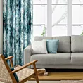Zasłona turkusowa z efektem błyszczącej przecierki z welwetu 140x250 cm przelotka MALIA Eurofirany