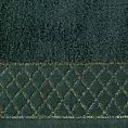 Ręcznik kąpielowy 50x90 cm bawełniany kolor ciemnozielony zdobiony wzorem geometrycznym 500 g/m2 LAYLA Eurofirany