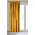 Zasłona musztardowa z ekskluzywnego matowego welwetu 140x270 cm taśma VILLA Eurofirany