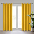 Zasłona musztardowa zaciemniająca gładka półmatowa 135x250 cm przelotka LOGAN Eurofirany
