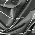 Zasłona szaro, srebrna haftowana w duże karo z tkaniny welwetowej 140x250 cm przelotka MARGO Pierre Cardin Eurofirany