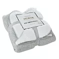 Koc bukla 150x200 cm srebrno, biały dwustronny PANDA EUROFIRANY PREMIUM Eurofirany