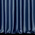 Zasłona szyta na taśmie fala ciemnoniebieska z jednokolorowej gładkiej tkaniny