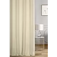 Zasłona szyta na taśmie 5 cm kremowa z tkaniny o naturalnym splocie w stylu eko