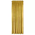 Zasłona musztardowa z miękkiego welwetu 140x250 cm taśma SUZANA Eurofirany