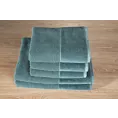 Ręcznik kąpielowy 50x90 cm bawełniany kolor ciemnomiętowy z bordiurą z weluru 500 g/m2 LUCY Eurofirany