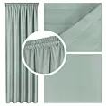 Zasłona miętowa z tkaniny welurowej 420x260 cm tunel Dora Eurofirany