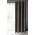 Zasłona grafitowa z gładkiej matowej tkaniny zaciemniającej 135x250 cm przelotka BLACKOUT Eurofirany