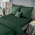 Prześcieradło gładkie bez gumki 160x210 cm z satyny bawełnianej kolor ciemnozielony 125 g/m2 NOVA Eurofirany