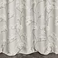 Tkanina zasłonowa o zamszowym chwycie z nadrukiem kwitnących gałązek Eurofirany