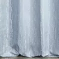 Zasłona szyta na taśmie fala BECKY niebieska w nieregularny marmurkowy wzór z lekkim połyskiem